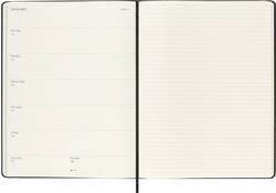 Agenda 2025/2026 Moleskine 18M Planner Weekly 7dagen/1pagina XL hc black