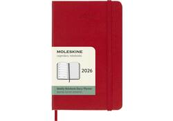 Agenda 2026 Moleskine 12M Planner Weekly 7dagen/1pagina pocket hc scarlet red