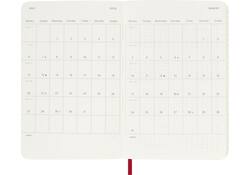 Agenda 2026 Moleskine 12M Planner Weekly 7dagen/1pagina pocket sc scarlet red