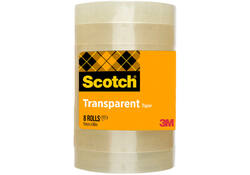 Plakband Scotch 508 19mmx66m transparant 8 rollen