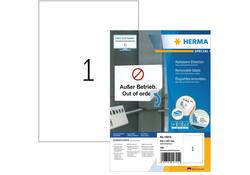 Etiket HERMA 10315 210x297mm wit 100 etiketten