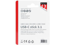 USB-stick Quantore USB-C 64GB 3.1 zilver