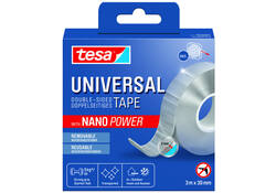 Plakband tesa Nano dubbelz 30mmx3m