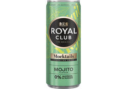 Mocktails Royal Club mojito 0% suiker en alcohol blik 250 ml