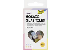 Mozaieksteentjes Folia 10x10mm glas pastel assorti