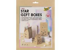 Giftbox Folia Star kraft set à 6 stuks