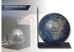 Boekensteun Troika met magnetische globe 13cm blauw-groen