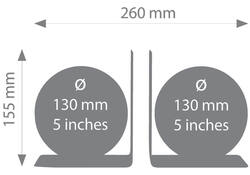 Boekensteun Troika met magnetische globes 13cm set à 2 stuks assorti