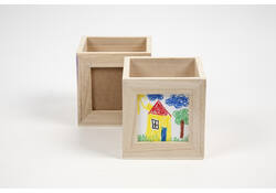 Pennenbakje Creativ Company 10x10x10cm hout