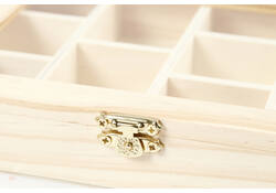 Doos Creativ Company 15.5x20.5x3.5cm hout met glazen deksel