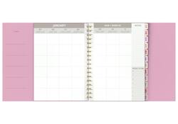 Familieagenda 2026 Lannoo 180x240 Flowers bouquet 7dag/2pag roze