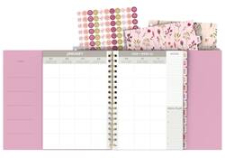 Familieagenda 2026 Lannoo 180x240 Flowers bouquet 7dag/2pag roze