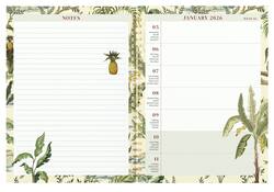 Agenda 2026 Lannoo bureau 170x230 Botanic 7dagen/2pagina's wit groen