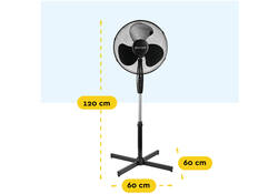 Statiefventilator BRASQ F300 Ø 40cm zwart