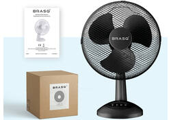Tafelventilator BRASQ F400 Ø 30cm zwart