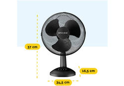 Tafelventilator BRASQ F400 Ø 30cm zwart
