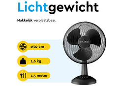 Tafelventilator BRASQ F400 Ø 30cm zwart