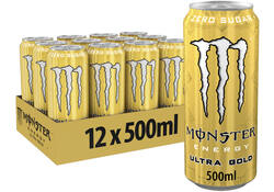 Energiedrank Monster ultra gold suikervrij blik 500ml