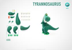 Klei Hey Clay dinos set à 3 delen
