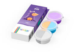 Klei Hey Clay koe set à 3 delen