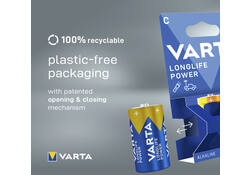 Batterij Varta Longlife Power 2x C
