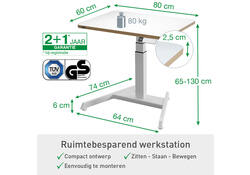 Ergo Elektrische thuiswerkplek set Leitz pakket 2