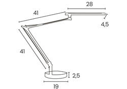 Bureaulamp Unilux Mamboled 2.0 led grijs