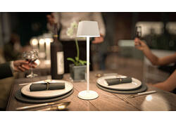 Tafellamp Securit Georgina LED oplaadbaar dimbaar wit