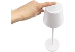 Tafellamp Securit Feline LED oplaadbaar dimbaar wit