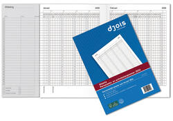 Jaarplanner 2026 Djois personeel- en activiteitenplanner