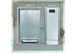 Pedaalemmer Desq 40 liter rvs zilver