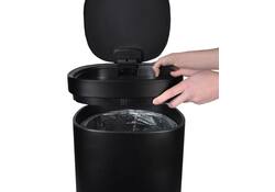 Afvalbak Desq Touch 30 liter RVS zwart