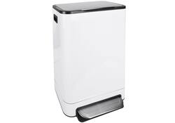 Pedaalemmer Desq 40 liter RVS wit