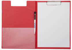 Klembordmap MAUL A4 staand PVC met penlus rood
