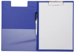 Klembordmap MAUL A4 staand PVC met penlus blauw