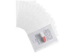 Enveloptas Djois Color Collection A4 horizontaal geperforeerd transp