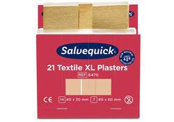 Pleisters Salvequick textiel extra groot 6x 21 stuks