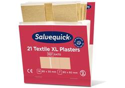 Pleisters Salvequick textiel extra groot 6x 21 stuks