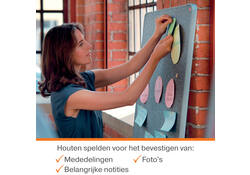 Punaises Nobo hout voor memobord 40 stuks