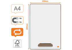 Whiteboard Nobo A4 mini 4 stuks