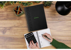 Notitieboek Rhodia Greenbook recycled A4+ lijn 160 pagina's 90gr hc