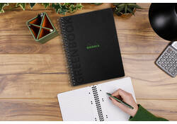 Notitieboek Rhodia Greenbook recycled A4+ lijn 160 pagina's 90gr hc