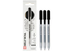 Gelschrijver Sakura Gelly Roll Classic 08 klikfunctie set à 3 stuks zwart