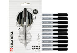 Gelschrijver Sakura Gelly Roll Classic 08 klikfunctie set à 10 stuks zwart