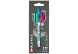 Gelschrijver Sakura Gelly Roll Metallic 08 klikfunctie set à 6 kleuren