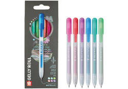 Gelschrijver Sakura Gelly Roll Metallic 08 klikfunctie set à 6 kleuren