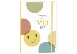 Notitieboek Smiley Happy Day A5 lijn 92 pagina's softcover