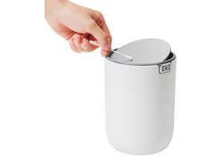 Afvalbak EKO Fandy 2 tafelmodel met swingdeksel 1,5 liter wit