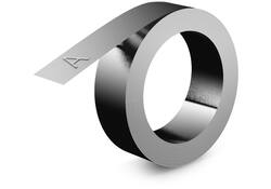 Reliëftape Dymo embossing niet klevend roestvrijstaal 12mm zilver