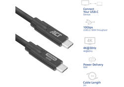 Kabel ACT USB-C 3.0 10Gbps 60W USB 3 meter